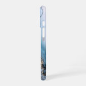 Monogram Personalisiert Blue Marble iPhone Case 16 Hülle (Linke Seite)