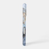 Monogram Personalisiert Blue Marble iPhone Case 16 Hülle (Rechte Seite)