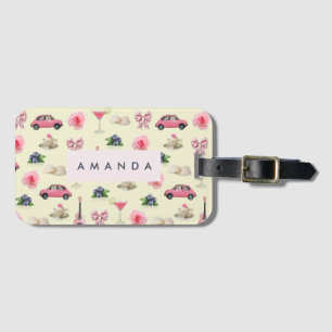 Monogram Personalisiert Coquette Vintag Seashell Gepäckanhänger
