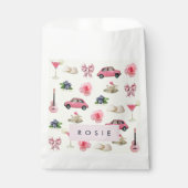 Monogram Personalisiert Coquette Vintag Seashell Geschenktütchen (Vorderseite)