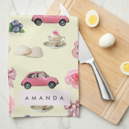 Monogram Personalisiert Coquette Vintag Seashell Geschirrtuch