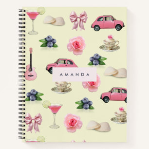 Monogram Personalisiert Coquette Vintag Seashell Notizblock