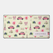 Monogram Personalisiert Coquette Vintag Seashell Schreibtischunterlage (Vorderseite)