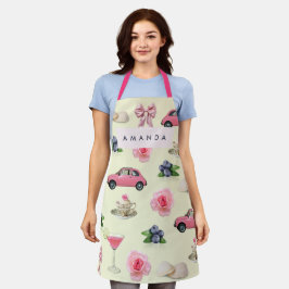 Monogram Personalisiert Coquette Vintag Seashell Schürze