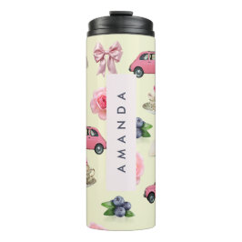Monogram Personalisiert Coquette Vintag Seashell Thermosbecher