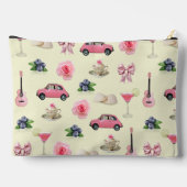 Monogram Personalisiert Coquette Vintag Seashell Zubehörtasche (Rückseite)