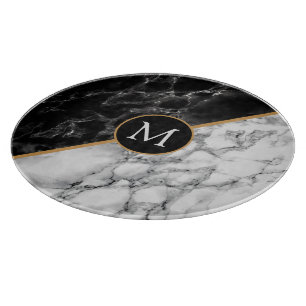 Monogram Personalisiert Cutting Board Marmor Schneidebrett