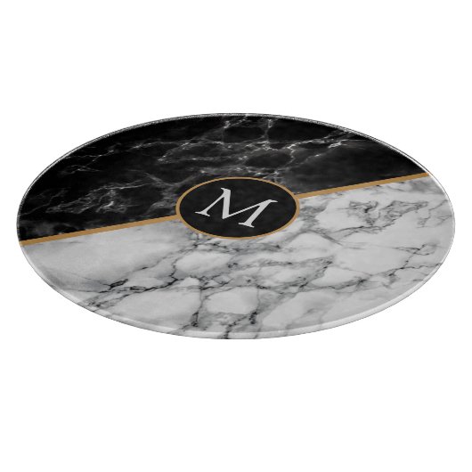 Monogram Personalisiert Cutting Board Marmor Schneidebrett (Ecke)