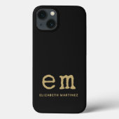 Monogram Personalisiert Einfach Minimalistisch Mon Case-Mate iPhone Hülle (Rückseite)