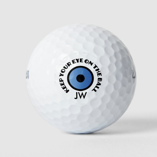 Monogram Personalisiert Funny Golf Golfball (Vorderseite)