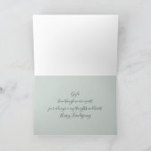 Monogram Personalisiert Happy Friendsgiving Fall Karte (Innenseite)