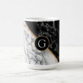 Monogram personalisiert Letter Marble Kaffee Tasse (Mittel)