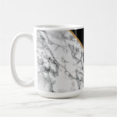 Monogram personalisiert Letter Marble Kaffee Tasse (Links)