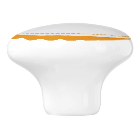 Monogram Personalisiert Modern #5 Keramikknauf (Seitenansicht)