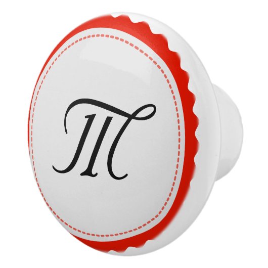 Monogram Personalisiert Modern #6 Keramikknauf (Rechts)