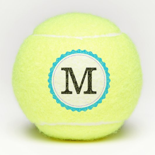 Monogram Personalisiert Modern #9 Tennisbälle (Vorderseite)