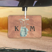 Monogram Personalisiert Moderner Golfer Autolufterfrischer