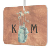 Monogram Personalisiert Moderner Golfer Autolufterfrischer (Links)