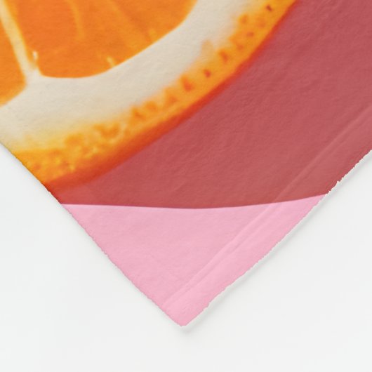 Monogram Personalisiert Orange Slice Muster Fleecedecke (Ecke)
