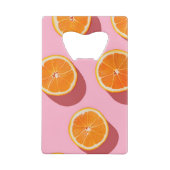 Monogram Personalisiert Orange Slice Muster Geldbeutel Flaschenöffner (Rückseite)