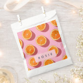 Monogram Personalisiert Orange Slice Muster Geschenktütchen (Ausgeschnitten)