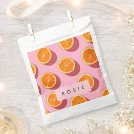 Monogram Personalisiert Orange Slice Muster Geschenktütchen