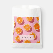 Monogram Personalisiert Orange Slice Muster Geschenktütchen (Vorderseite)