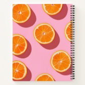 Monogram Personalisiert Orange Slice Muster Notizblock (Rückseite)