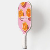 Monogram Personalisiert Orange Slice Muster Pickleball Schläger (Links)