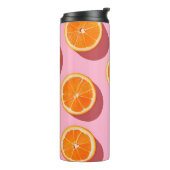 Monogram Personalisiert Orange Slice Muster Thermosbecher (Nach links gedreht)