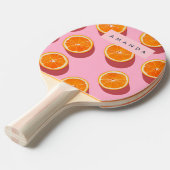 Monogram Personalisiert Orange Slice Muster Tischtennis Schläger (Vorderseite)