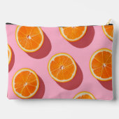 Monogram Personalisiert Orange Slice Muster Zubehörtasche (Rückseite)