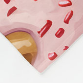 Monogram Personalisiert Pink Donut Pattern Fleecedecke (Ecke)