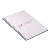 Monogram Personalisiert Pink Initial & Name Notebo Notizblock (Rechte Seite)