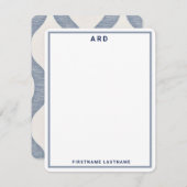 MONOGRAM PERSONALISIERT PREPPARY STATIONÄR DANKESKARTE (Vorne/Hinten)