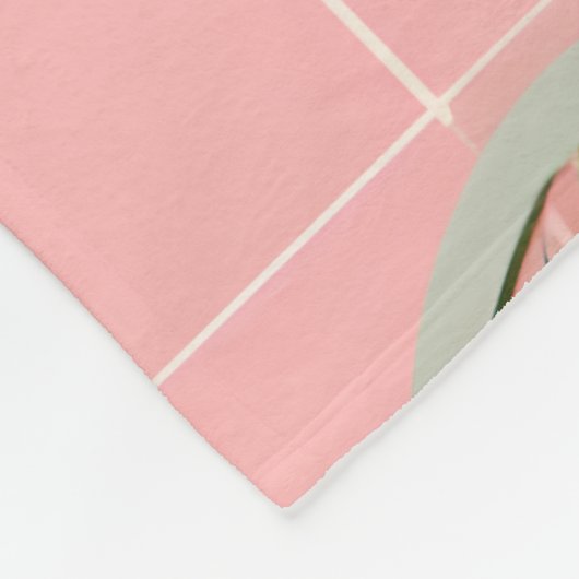 Monogram Personalisiert Retro Tennis Racket Muster Fleecedecke (Ecke)