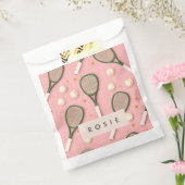 Monogram Personalisiert Retro Tennis Racket Muster Geschenktütchen (Versiegelt)