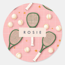 Monogram Personalisiert Retro Tennis Racket Muster