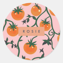 Monogram Personalisiert Retro Tomato Vine Muster
