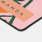 Monogram Personalisiert Retro Tomato Vine Muster Schreibtischunterlage (Ecke)