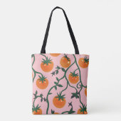 Monogram Personalisiert Retro Tomato Vine Muster Tasche (Rückseite)
