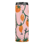 Monogram Personalisiert Retro Tomato Vine Muster Thermosbecher (Rückseite)