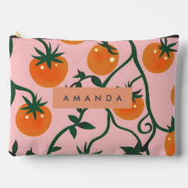 Monogram Personalisiert Retro Tomato Vine Muster Zubehörtasche