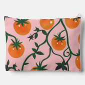 Monogram Personalisiert Retro Tomato Vine Muster Zubehörtasche (Rückseite)