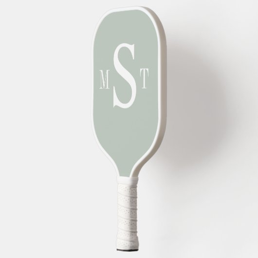 Monogram Personalisiert Sage Green Pickleball Padd Pickleball Schläger (Links)