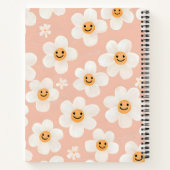 Monogram Personalisiert Smile Daisy Floral Muster Notizblock (Rückseite)