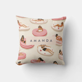 Monogram Personalisiert Summer Pool Floating Muste Kissen