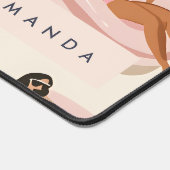 Monogram Personalisiert Summer Pool Floating Muste Schreibtischunterlage (Ecke)