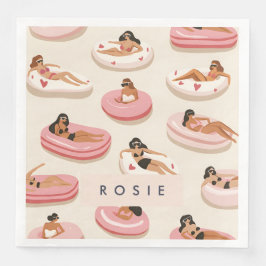 Monogram Personalisiert Summer Pool Floating Muste Serviette