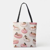 Monogram Personalisiert Summer Pool Floating Muste Tasche (Rückseite)